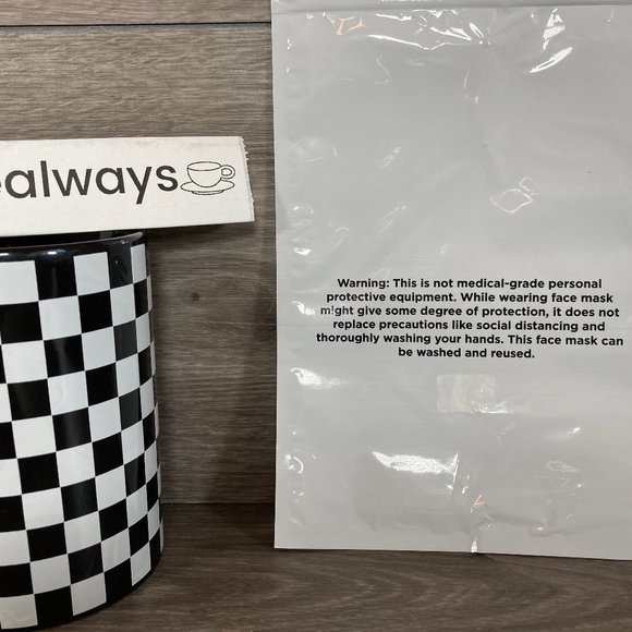 Pacsun Black Paisley One Size Face Mask - Picture 8 of 9